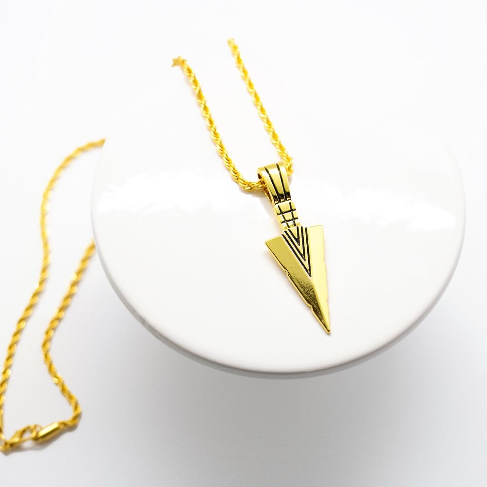 New Gold Plated Arrow Necklace Pendant